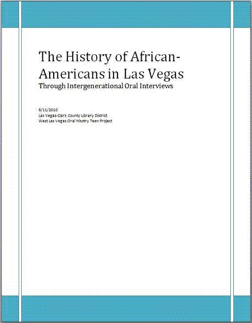 Title details for The History of African-Americans in Las Vegas by Las Vegas-Clark County Library District - Available